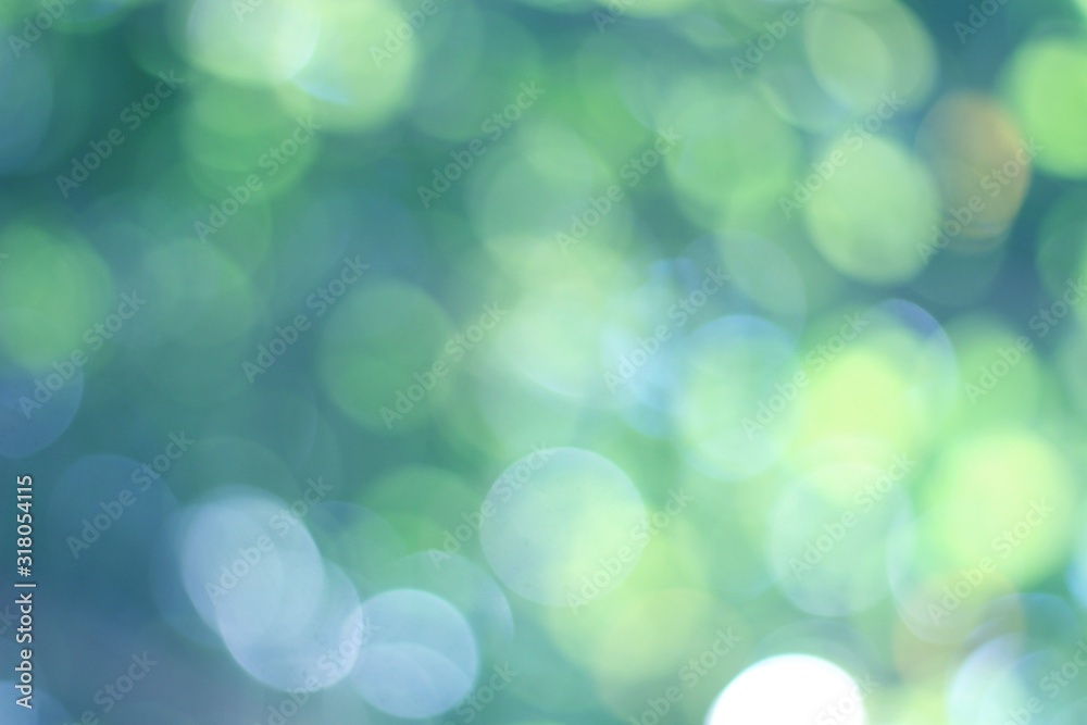 Blue Green Bokeh Background