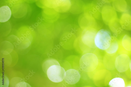 Bokeh yellow green blurred background