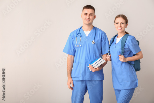 Medical students on light b...