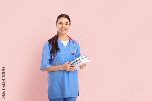 Female medical student on c...