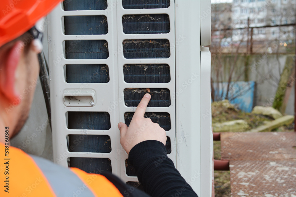 Contamination of an industrial air conditioner detected during a