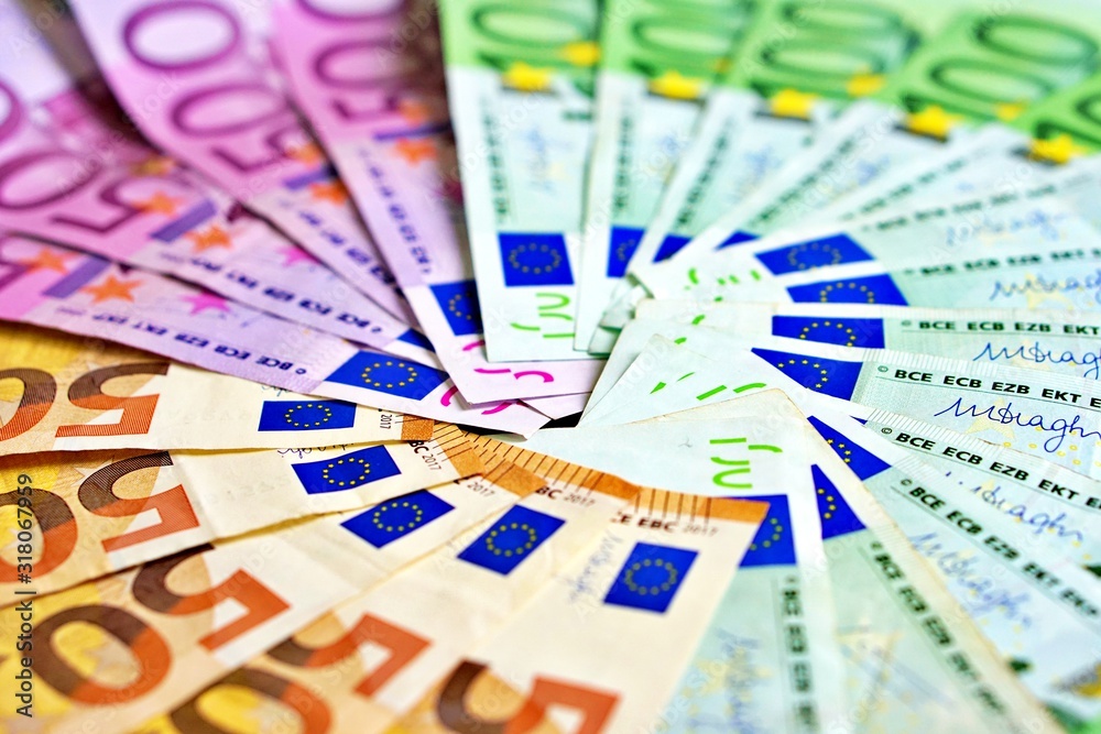 United country's payment system - euro money cash background, pile of paper euro banknotes. United country's payment system - euro money cash background, pile of paper euro banknotes.