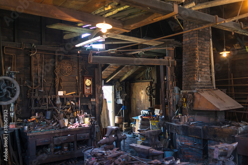interior of a smith workshop