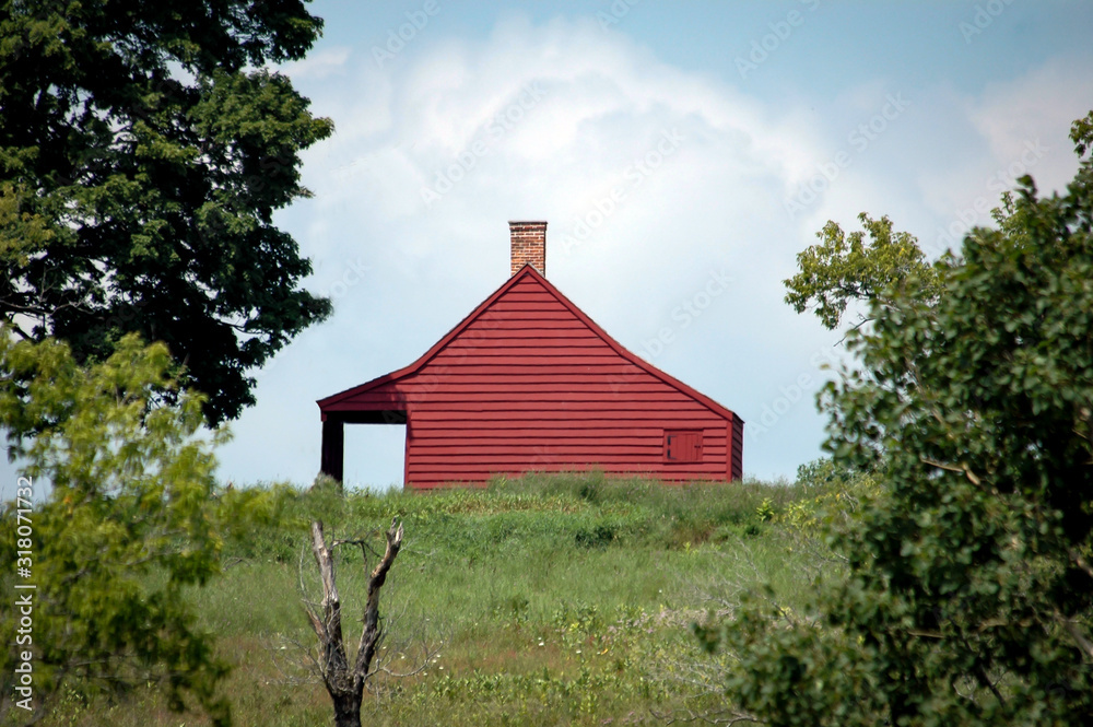Rustic red house Rustic red house