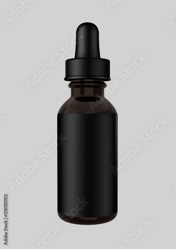 Принти на полотні Blank Medicine Tincture Bottle lid on
