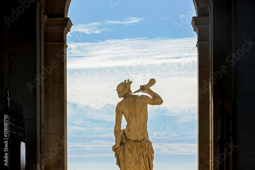 sculpture at longchamp palace in Marseille France 