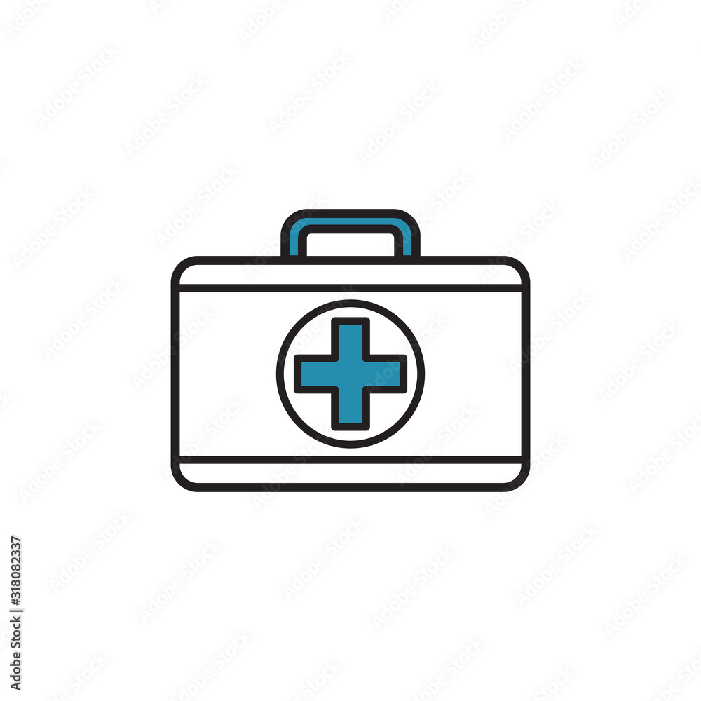 Medical kit bag icon Medical kit bag icon
