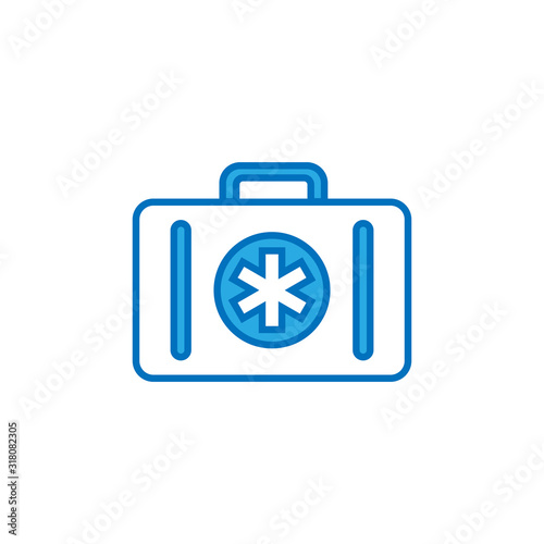 Medical kit bag icon