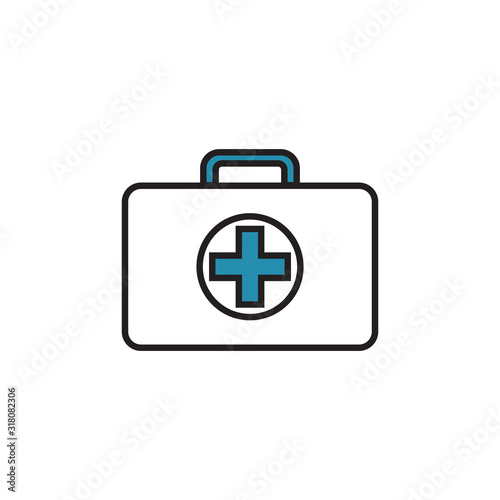 Medical kit bag icon