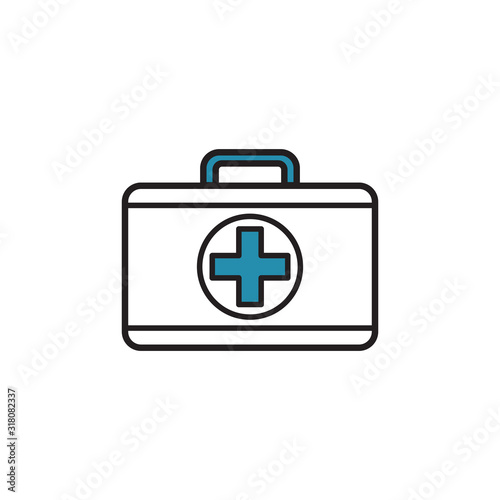 Medical kit bag icon