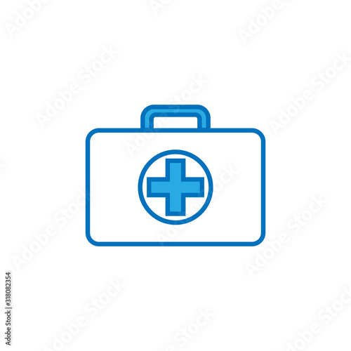 Medical kit bag icon