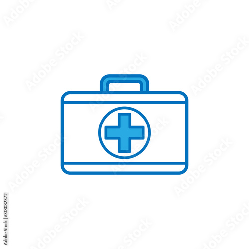 Medical kit bag icon