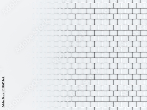 Abstract geometry background tiling; white and gray texture pattern 3d rendering, 3d illustration