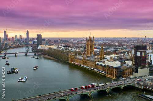 Panoramic View Of London From London Eye