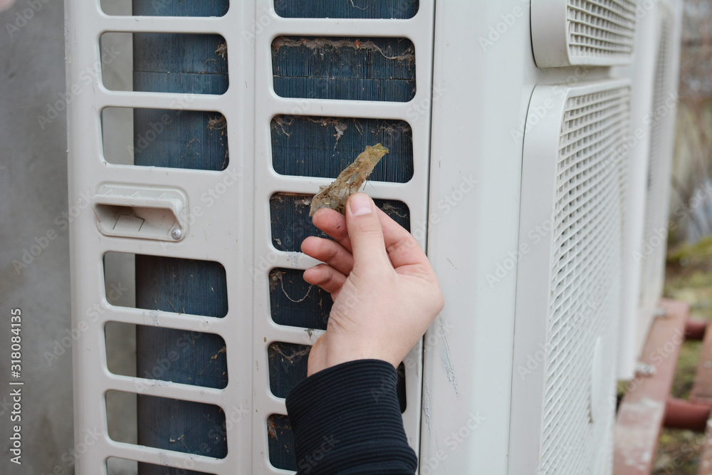 Contamination of an industrial air conditioner detected during a