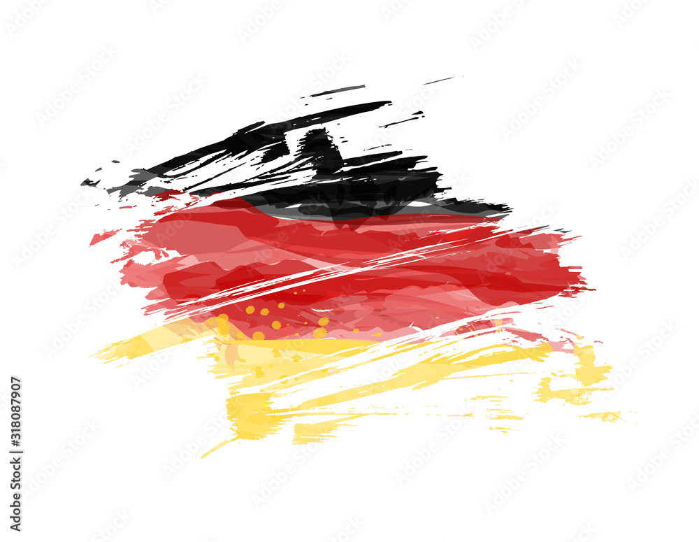 Grunge abstract flag of Germany - obrazy, fototapety, plakaty 