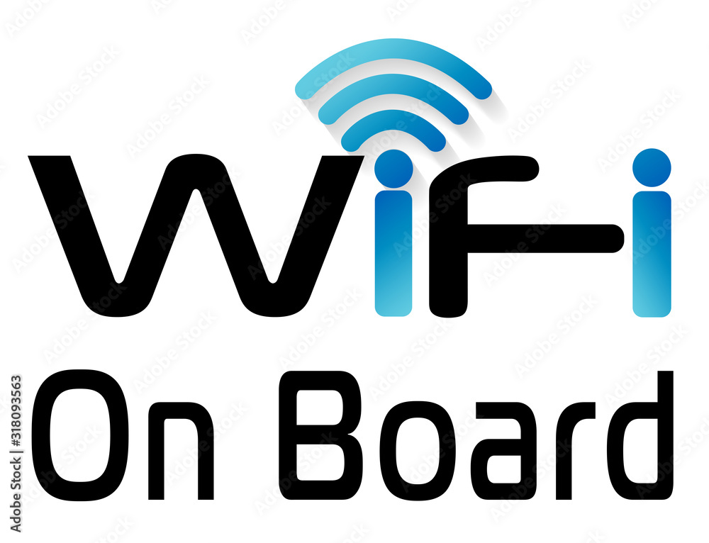 carte ou bandeau wifi bleu et noir on board carte ou bandeau wifi bleu et noir on board