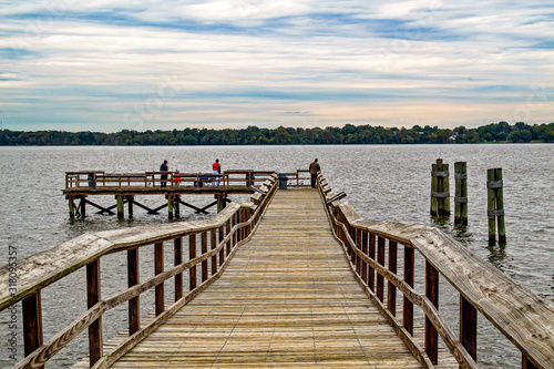 People fishing from Potomac River Wharf