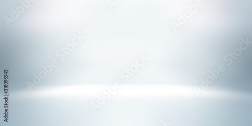 Fototapeta Naklejka Na Ścianę i Meble -  soft white and gray studio room background, grey floor backdrop with spotlight.