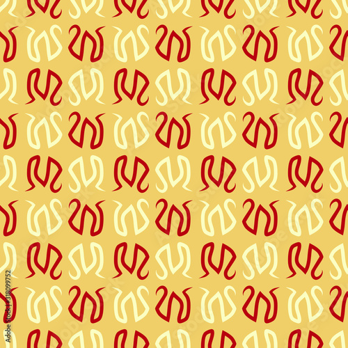 Bright seamless pattern with alternating geometric elements.