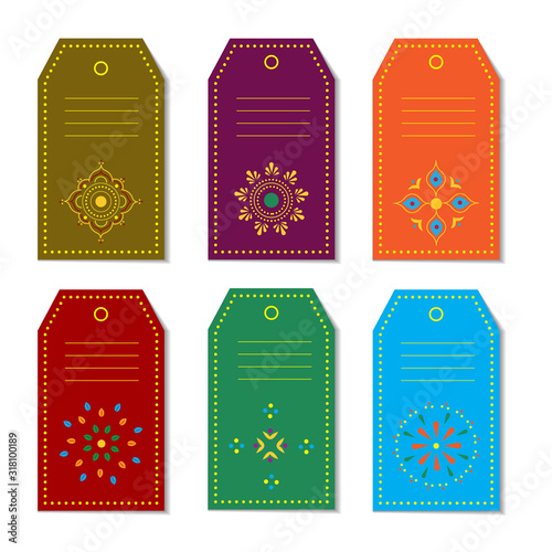 Set of gift tags