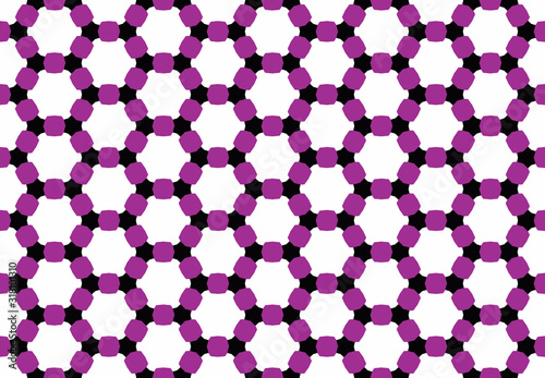 Seamless geometric pattern design illustration. Background texture. In violet, black, white colors.