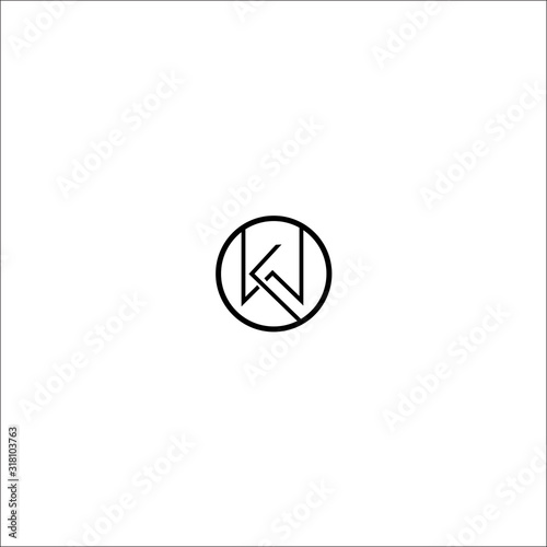 KW Logo Letter design vector