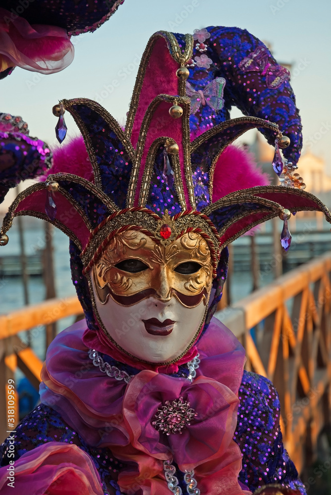Fototapeta Italy, Venice colorful carnival masks.