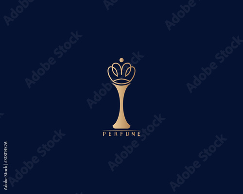 Luxury Letter  perfume logo design and also symbol and icon. this logo is designed for your perfume fragrance, smell, essence, scent.