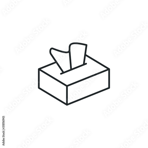 Tissue box icon template color editable. Tissue box symbol vector sign isolated on white background illustration for graphic and web design.