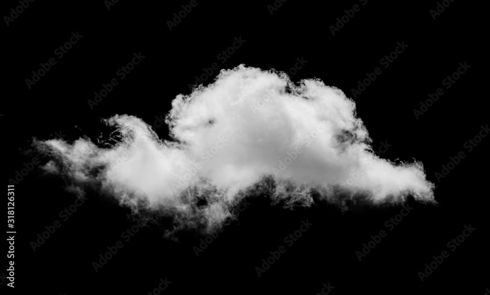 Fototapeta premium white clouds on black background