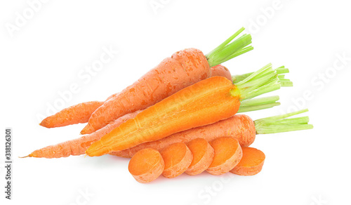 Carrot isolated on white background.