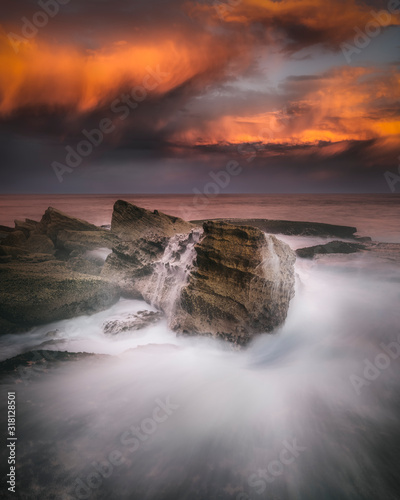 Bondi Beach at sunset, Sydney Australia