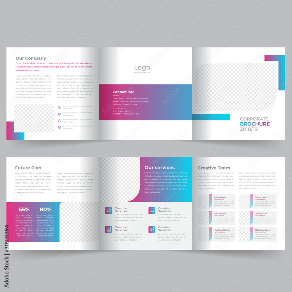 square trifold brochure template