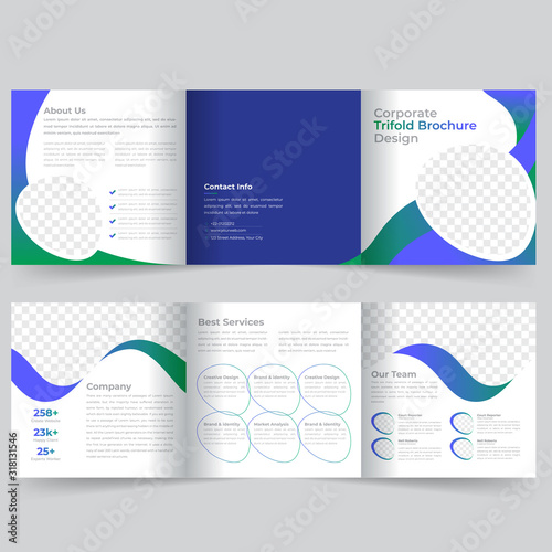 square trifold brochure template