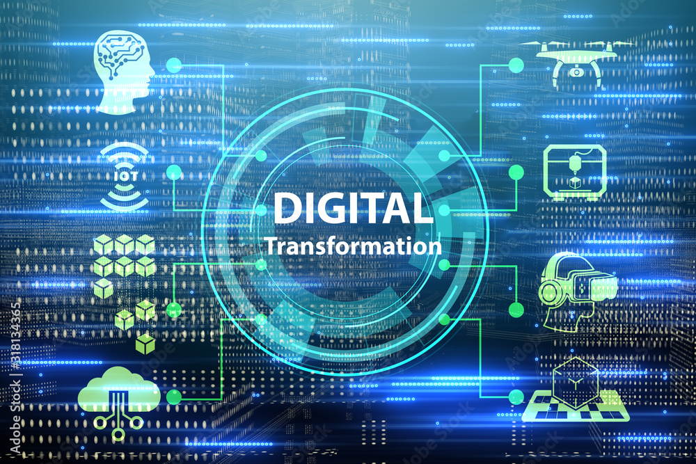 Digital transformation concept - 3d rendering Digital transformation concept - 3d rendering
