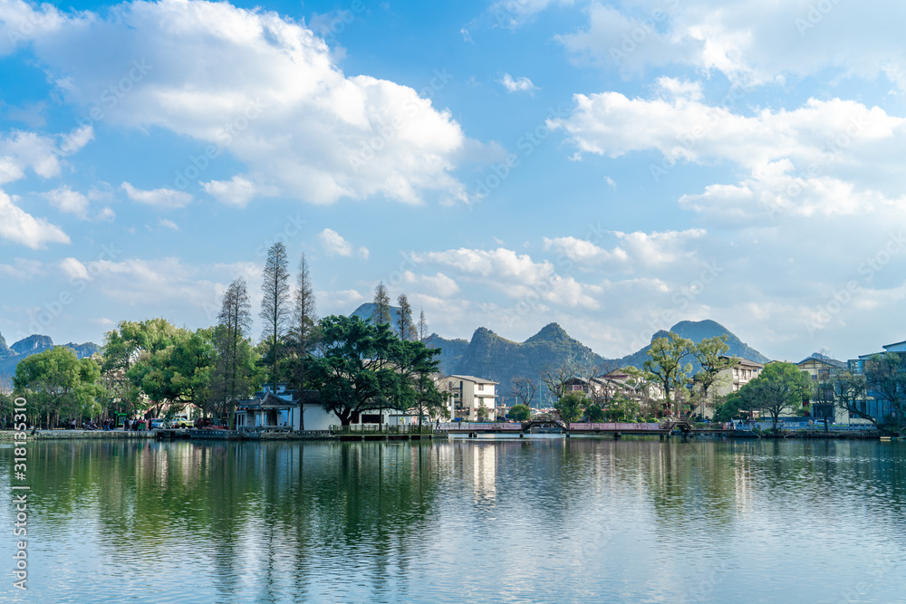 Mountains and lakes in guilin, guangxi, China