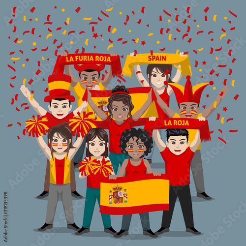 Group of Supporter from Spain National Football Team