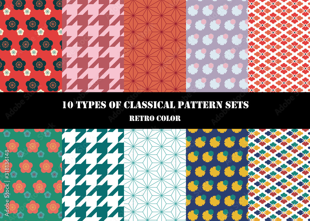 10-types-of-classical-patterns-sets(Retro-color)