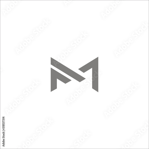 FM or MF Letter Logo Design