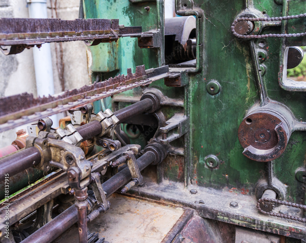 Ancient rusty machine in China