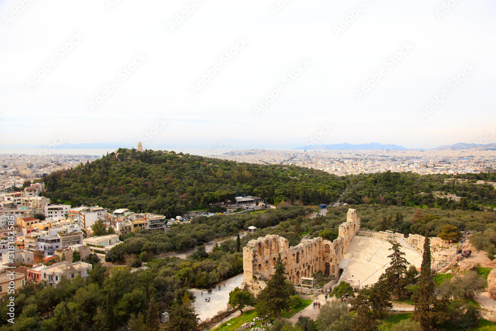 ギリシャ-パルテノン神殿の丘から見える街並み-04