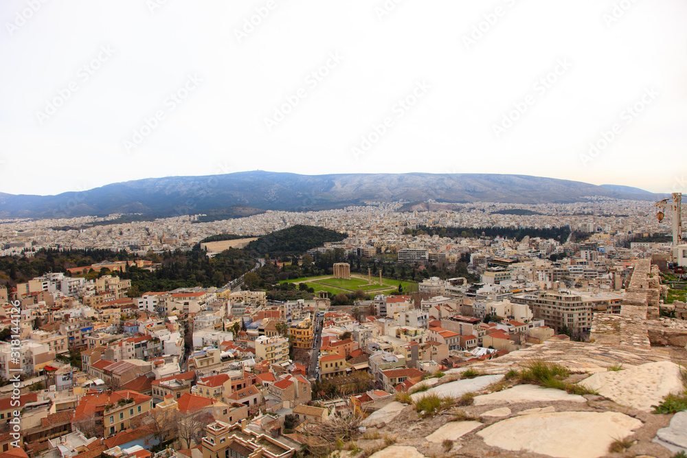 ギリシャ-パルテノン神殿の丘から見える街並み-04