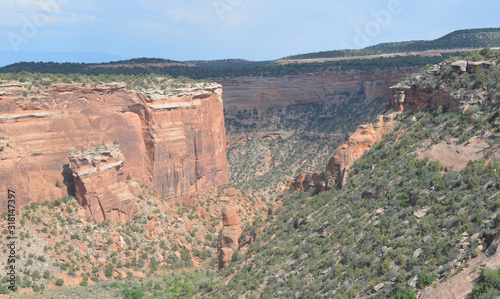 Early Summer in Colorado: Fallen Rock in Upper Ute Canyon Seen From Overlook Along Rim Rock Drive in Colorado National Monument photo