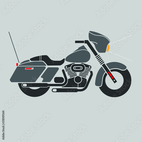 Tapety artystyczne harley davidson motorcycle EVO engine.vector.illustration.