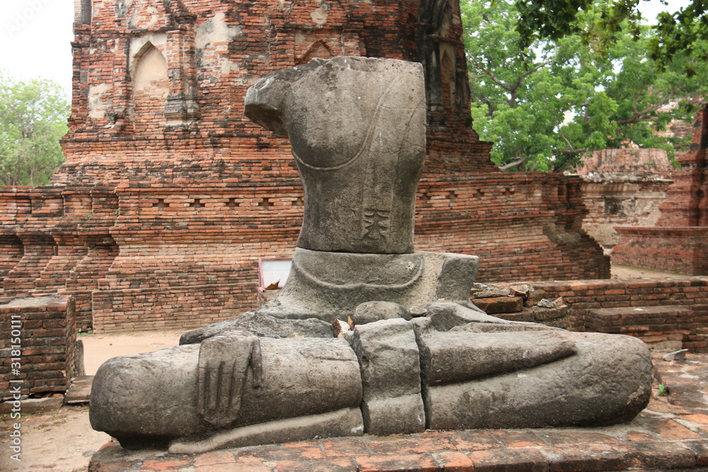 世界遺産　タイランド　アユタヤ遺跡　ワット・マハータート