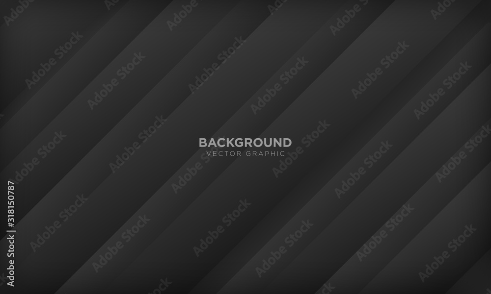 Black abstract geometric background. Modern business shape concept for banner, cover, web, flyer, card, poster, wallpaper, texture and presentation.