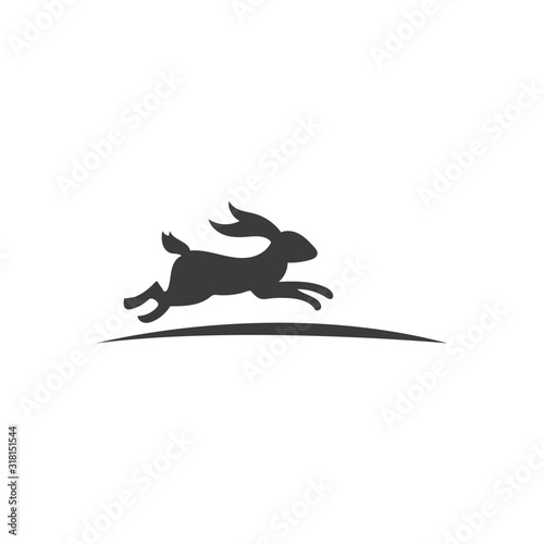 Rabbit logo template vector icon symbol illustration