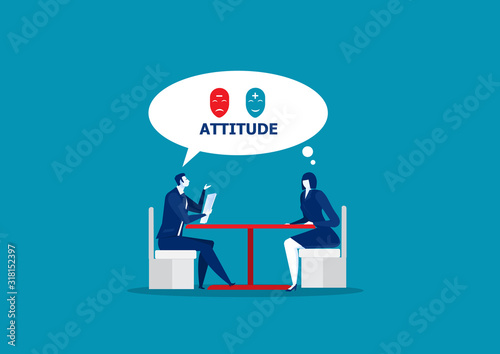 boss test atitude for job interview , Business people, candidate for a job. HR,office work. Recruitment manager.