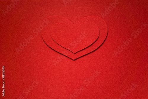 scrapbooking red heart in a heart on a red background fabric, valentine, blank